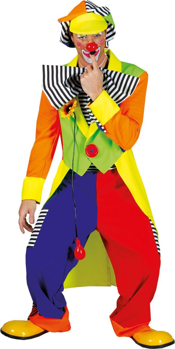 Clown & Nar Kostuum | Olaffio Clown | Man | Maat 56-58 | Carnaval kostuum | Verkleedkleding